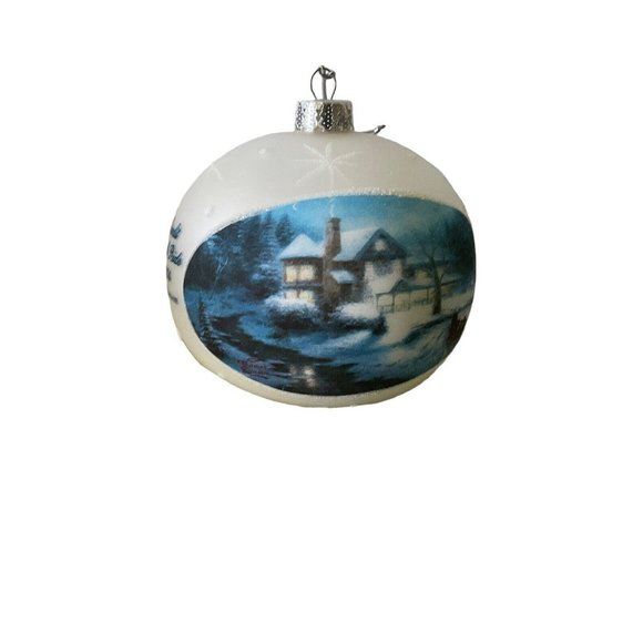 Thomas Kinkade Holiday Ornament "Moonlit Sleigh Ride" 2004 Painter of Light - Picture 2 of 8